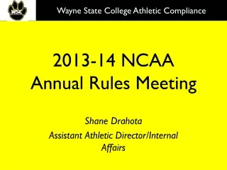 2013-14 NCAA  Annual Rules Meeting