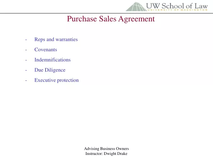 purchase sales agreement