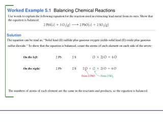 Worked Example 5.1  Balancing Chemical Reactions