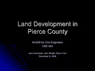 Land Development in Pierce County