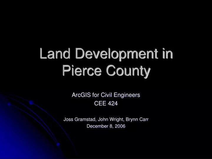land development in pierce county