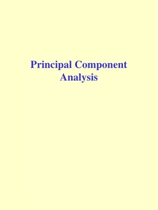 Principal Component Analysis