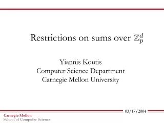 Restrictions on sums over
