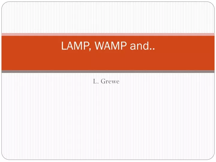 lamp wamp and