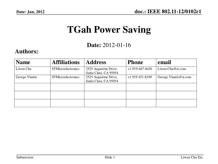 tgah power saving