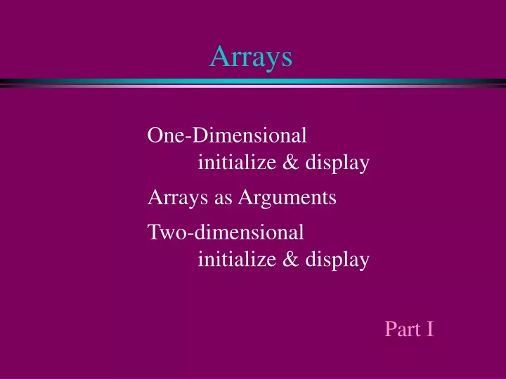 arrays