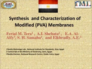 Synthesis  and Characterization of  Modified (PVA) Membranes