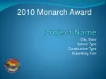 Southwest Monarch Award Project Submission - slide 1
