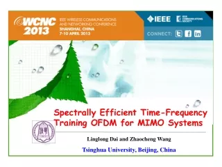 Spectrally Efficient Time-Frequency Training OFDM for MIMO Systems
