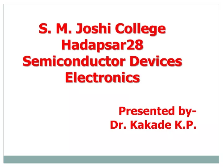 s m joshi college hadapsar28 semiconductor