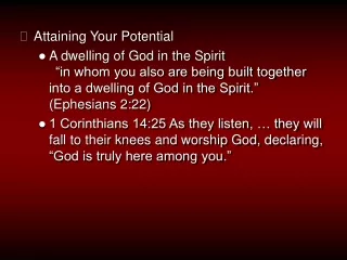 Attaining Your Potential