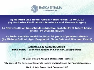 The Bank of Italy’s Analysis of Household Finances