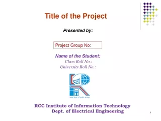 Title of the Project