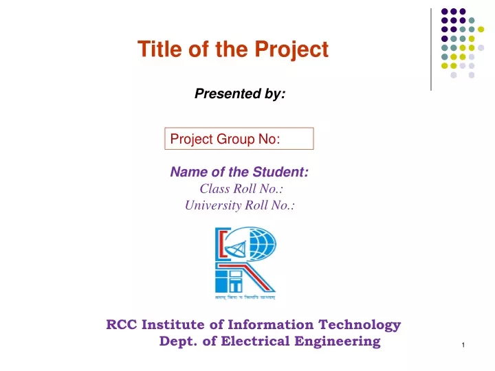 title of the project