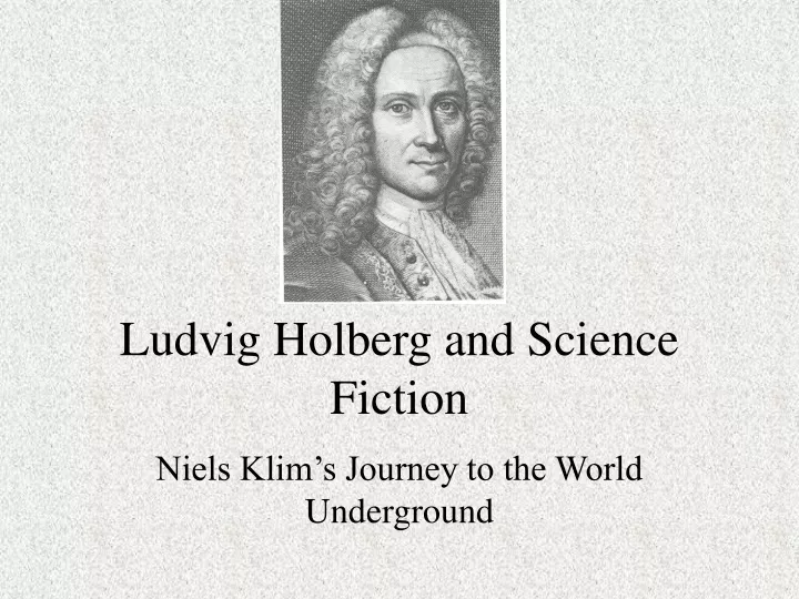 ludvig holberg and science fiction