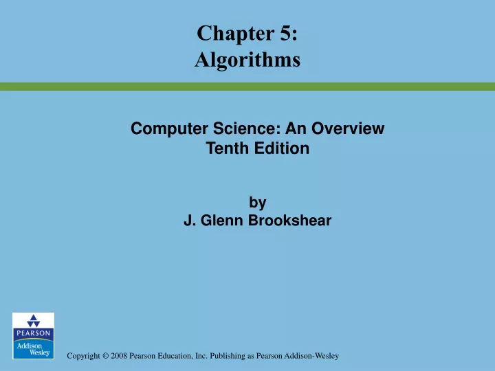 chapter 5 algorithms