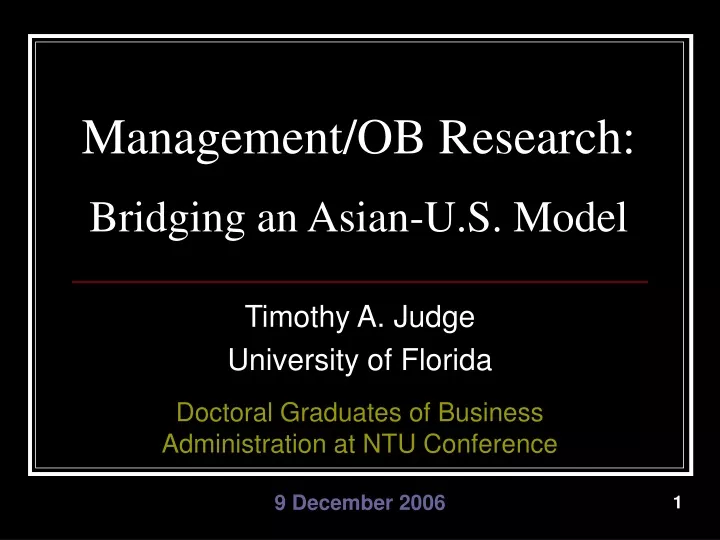 management ob research bridging an asian u s model