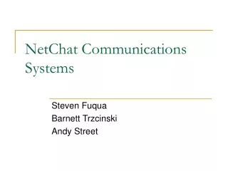 NetChat Communications 	Systems