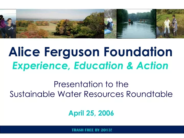 alice ferguson foundation experience education action
