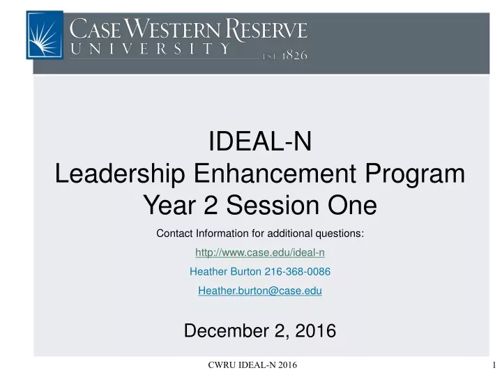 ideal n leadership enhancement program year