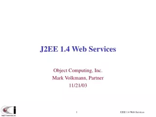 J2EE 1.4 Web Services