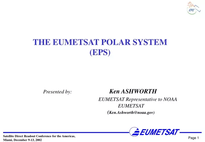 the eumetsat polar system eps presented