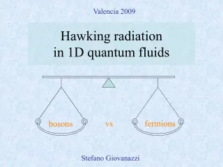 Hawking radiation  in 1D quantum fluids
