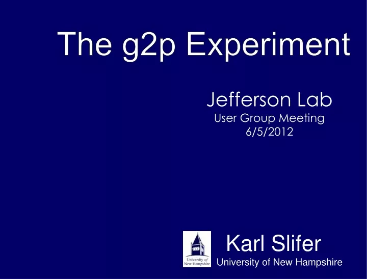 the g2p experiment