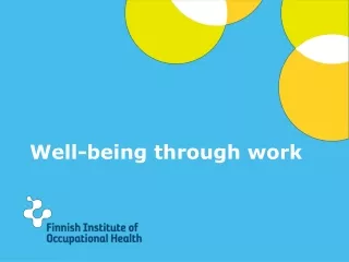 Well-being through work