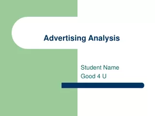 Advertising Analysis