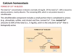 Calcium homeostasis