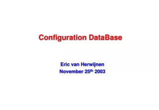 Configuration DataBase