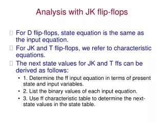 Analys is with JK flip-flops