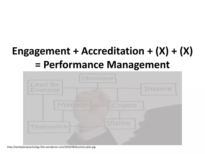 engagement accreditation x x performance management