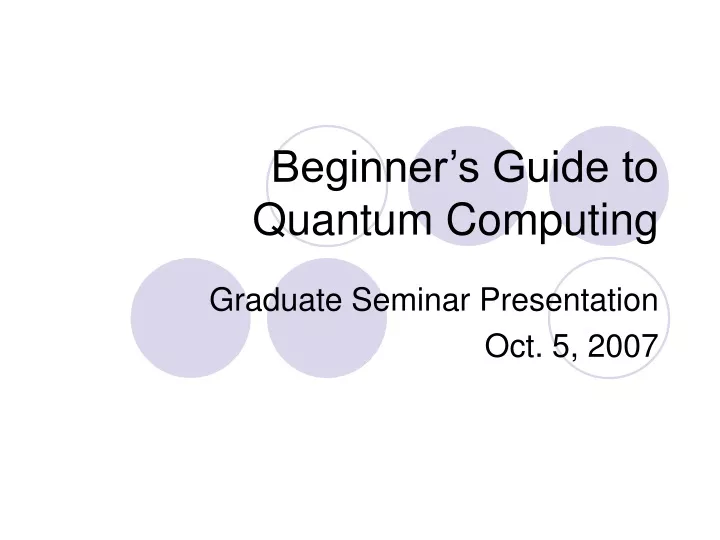 beginner s guide to quantum computing