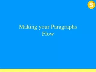 Making your Paragraphs Flow