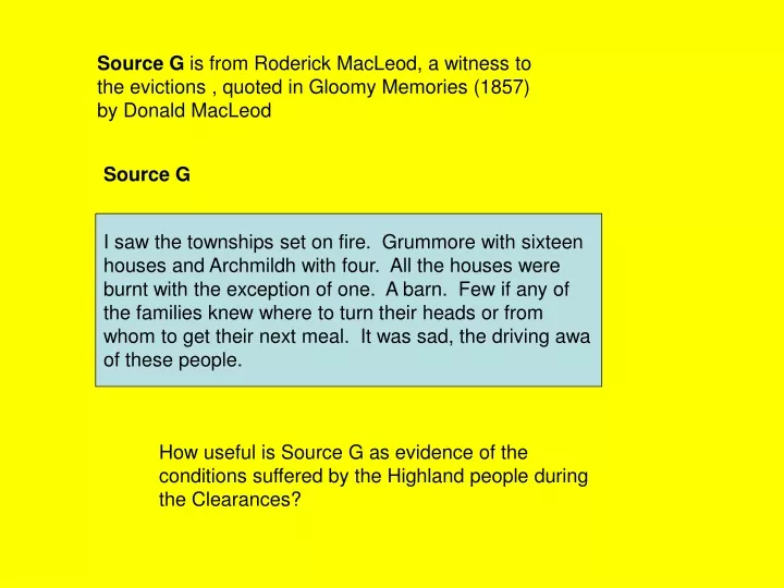 source g is from roderick macleod a witness
