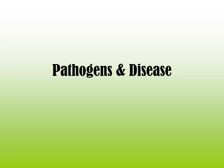 pathogens disease