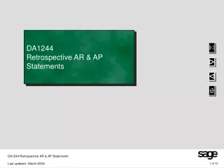 DA1244 Retrospective AR &amp; AP Statements