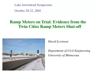 Ramp Meters on Trial: Evidence from the  Twin Cities Ramp Meters Shut-off