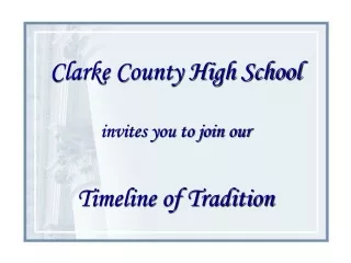 Clarke County High School invites you to join our