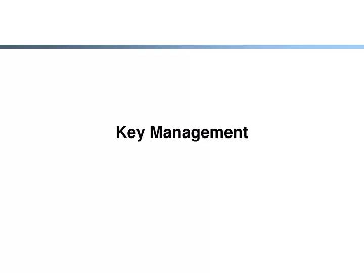 key management