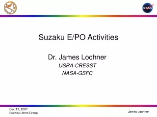 Suzaku E/PO Activities