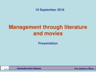 Management through literature and movies