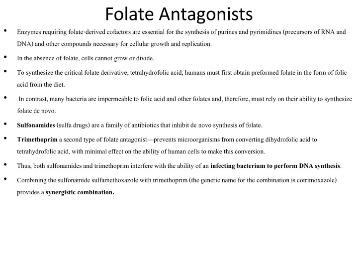 folate antagonists