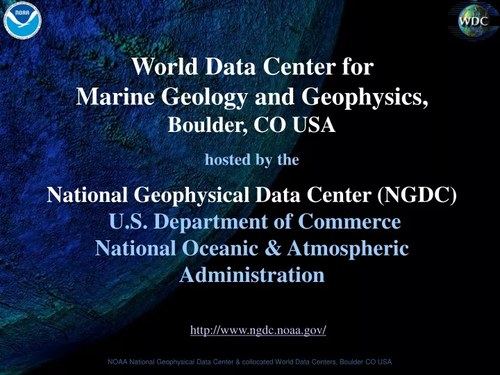 world data center for marine geology