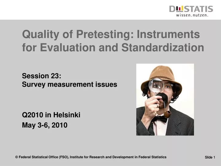 quality of pretesting instruments for evaluation