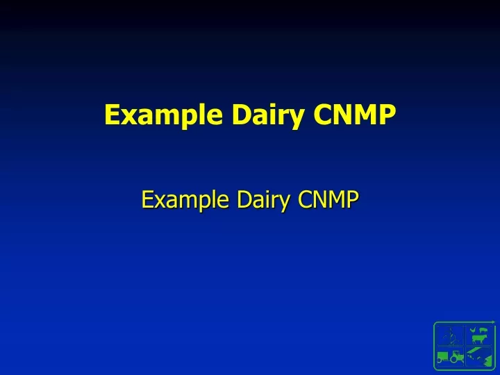 example dairy cnmp