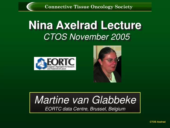 nina axelrad lecture ctos november 2005