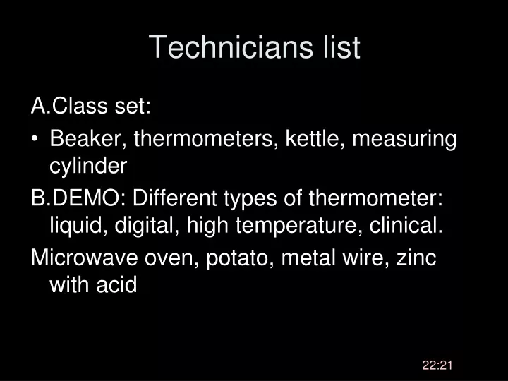 technicians list